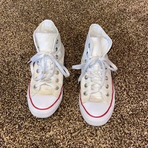 WHITE Converse High Tops